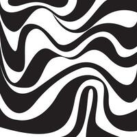 black and white wavy in square size vector