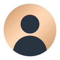 Bronze membership icon. Default avatar profile icon. Membership icon. Social media user image. illustration vector