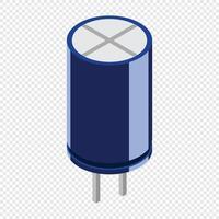 Capacitor electronic component. Capacitor icon. Isometric capacitor. Isometric electronic component. illustration vector