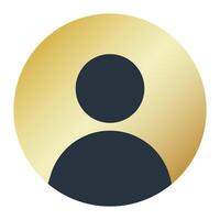 Gold membership icon. Default avatar profile icon. Membership icon. Social media user image. illustration vector