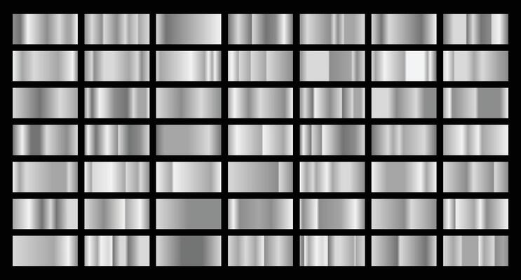 Set of silver texture background. Silver background texture. Steel metal background templates. Metal gradient collection. illustration