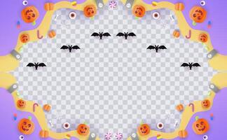 Happy halloween paper cut symbol and objects icon with space for text background. Use for ads, banner, poster, card, cover, stickers, badges, illustration design. EPS 10 vector