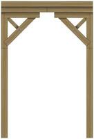 Wooden arch of portal door with columns vector