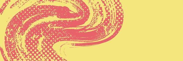 Abstract Background with Red and Yellow Brush Texture and Halftone Effect. Grunge Sport Background, for Event Banner or Poster Design vector