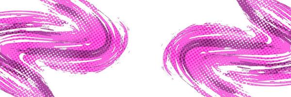 Abstract Background with Pink Brush Texture and Halftone Effect. Grunge Sport Background, for Banner or Poster Design vector