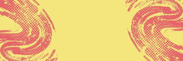 Abstract Background with Red and Yellow Brush Texture and Halftone Effect. Grunge Sport Background, for Event Banner or Poster Design vector