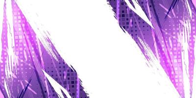 Abstract Sport Background with Purple Gradient Brush Texture and Halftone Effect. Vibrant Grunge Background vector