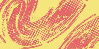 Abstract Background with Red and Yellow Brush Texture and Halftone Effect. Grunge Sport Background, for Event Banner or Poster Design vector