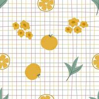 Seamless pattern with Autumn cute and cozy design elements. Factory pattern in warm shades. vector