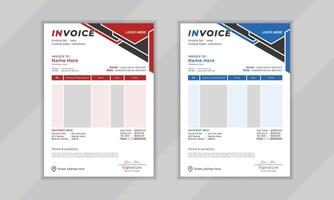 Modern minimal corporate Invoice template for business vector