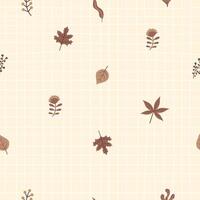 Seamless pattern with Autumn cute and cozy design elements. Factory pattern in warm shades vector