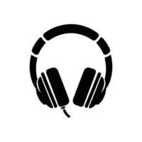 Stylish Headphones Silhouette for Musicians, Audio Engineers, and Graphic Designers - Ideal for Enhancing Your Digital Art Projects with a Modern, Clean Design vector