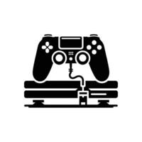 Stylish Game Controller Silhouette for Gamers and Graphic Designers - Ideal for Enhancing Your Digital Art Projects vector
