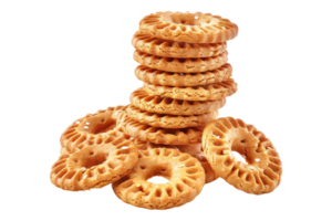 Cereal cookies isolated on transparent background. png