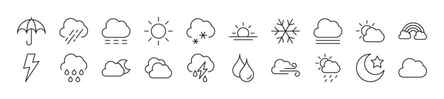 Collection of thin line icons of travel. Editable stroke. Simple linear illustration for web sites, newspapers, articles book vector