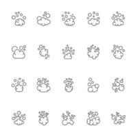 Foam Icons for Infographics, Books, Banners, Web Sites, Apps. Editable stroke vector