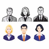 business people icons vector