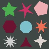 different shapes of star vector