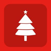 Christmas Tree Illustration Icon vector