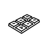 chocolate bar icon in line style vector