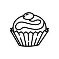 chocolate truffle icon in line style vector