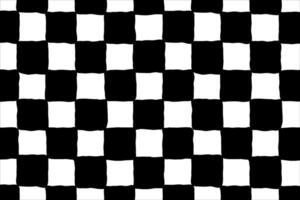 Seamless chess pattern square maze parallelogram , abstract cube in doodle style, repeating pattern on transparent background vector