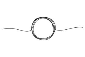 Continuous one line circle stroke icon stretch one shape .Zen drawn abstract round. Balance of thoughts, peace concept. Business, coaching, training. vector