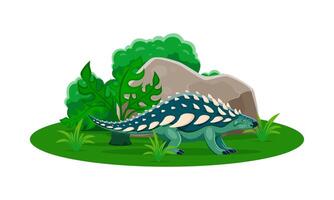 Nodosaurus prehistoric dinosaur reptile character vector
