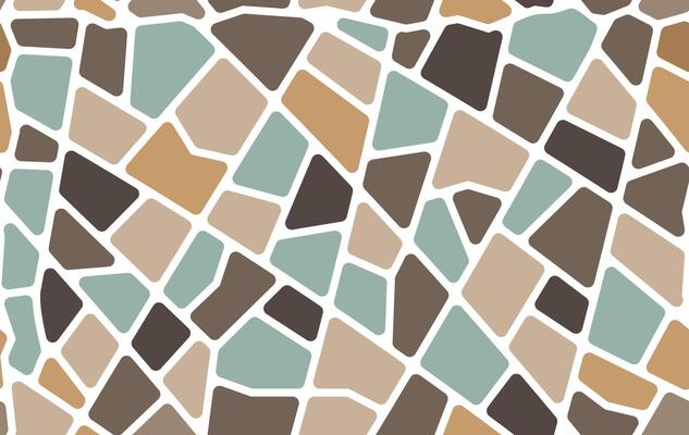Mosaic stone tile seamless pattern or paving floor