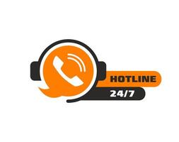 Call center help icon, customer support service vector
