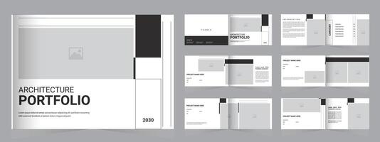 Architecture Portfolio Design Landscape Template, portfolio design vector