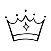 Crown icon . A thin line sign. Outline Crown Sign. Isolated Contour Symbol Illustration. Crown icon isolated on white background for your web and mobile app design, Crown logo concept vector