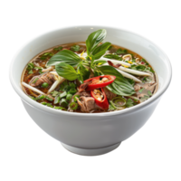 Japanese pho soup isolated on transparent background png