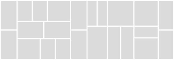 Photo collage grid Portfolio images layout vector
