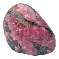 Rhodonite stone isolated on transparent background png