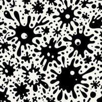 seamless pattern with abstract shapes. Blotch repeatable backdrop. Black and white design for textile, wrapping paper, notebook cover, wallpaper. vector