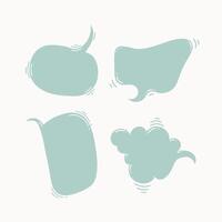 speech bubbles set. Shapes for backdrops as call out clouds. Backgrounds for conversation or communication concept, quotes, messages, chats. vector