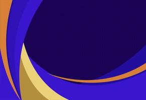 Blue and gold curve background vector