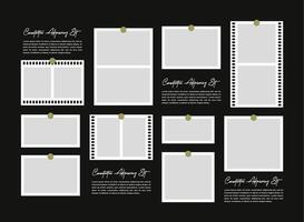 digital photo wall template vector