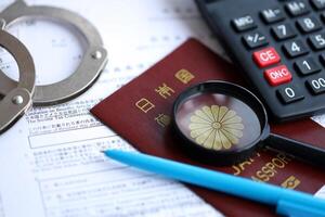 Concept of problems and troubles during tax reporting and taxpaying in Japan photo