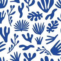 Set of various doodle plant shapes. Simple abstract flat illustration, black color, fashion design vector