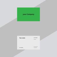 A Green and White Business Card Design vector