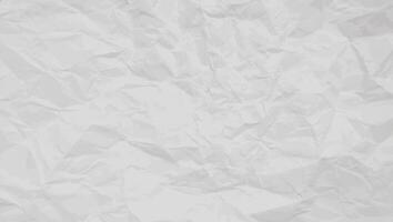 Realistic Crumpled white Paper texture. Blank background of Wrinkled Notebook Sheet pattern. Gray horizontal creasy surface banner vector