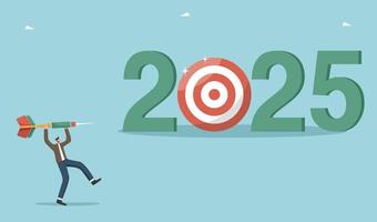 Man throwing dart in 2025 vector