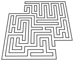Maze Labyrinth With Entry And Exit vector