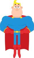 súper héroe dibujos animados personaje volador vector