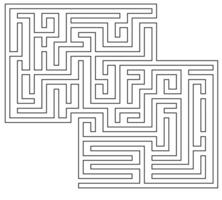 Maze Labyrinth With Entry And Exit vector