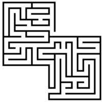 Maze Labyrinth With Entry And Exit vector