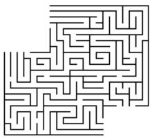 Maze Labyrinth With Entry And Exit vector