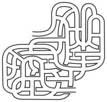 Maze Labyrinth With Entry And Exit vector
